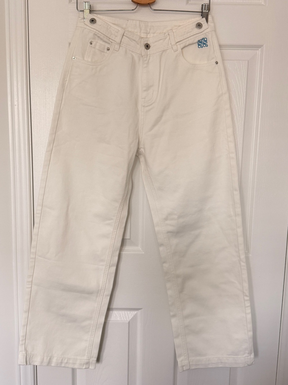 Loewe Style Off-White Straight-Leg Jeans